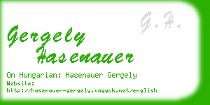 gergely hasenauer business card